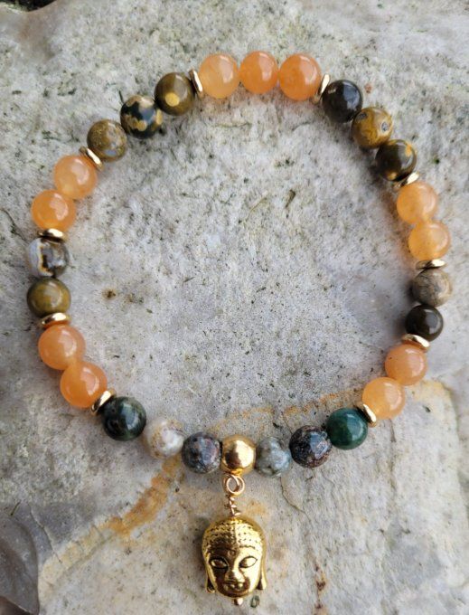 bracelet-aventurine-orange-jaspe-océan-bouddha