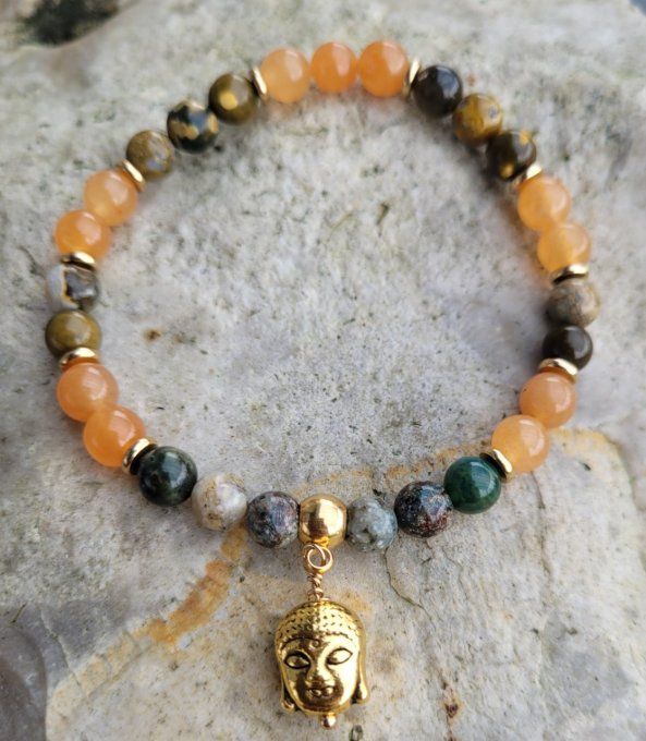 bracelet-aventurine-orange-jaspe-océan-bouddha