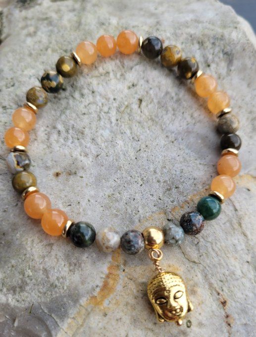 bracelet-aventurine-orange-jaspe-océan-bouddha