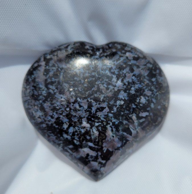 Coeur en Gabbro 134 grammes Largeur 68mm