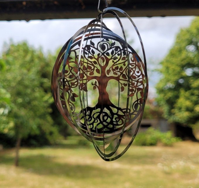 Mobile arbre de vie en acier inoxydable 15 cm
