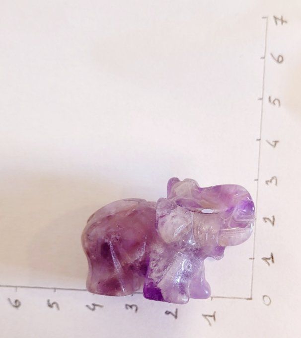 Elephant en Quartz rose