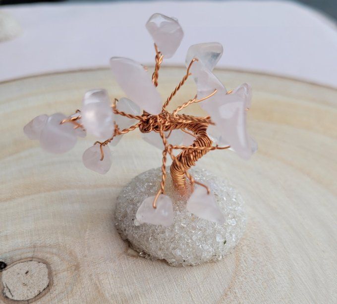 Petit arbre de vie en Quartz rose