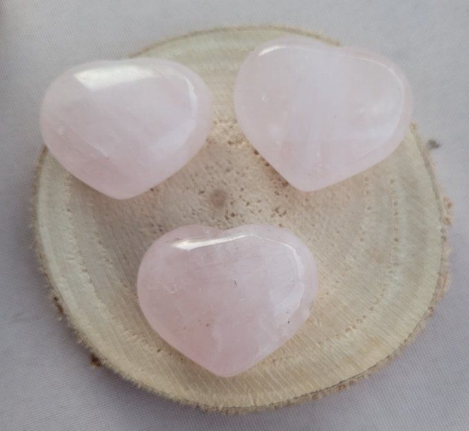 coeur Quartz rose 30mm