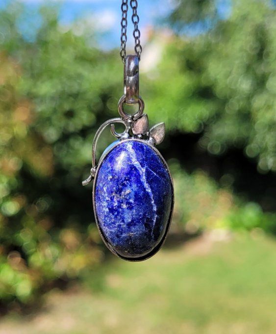 Pendentif En Lapis Lazuli et argent