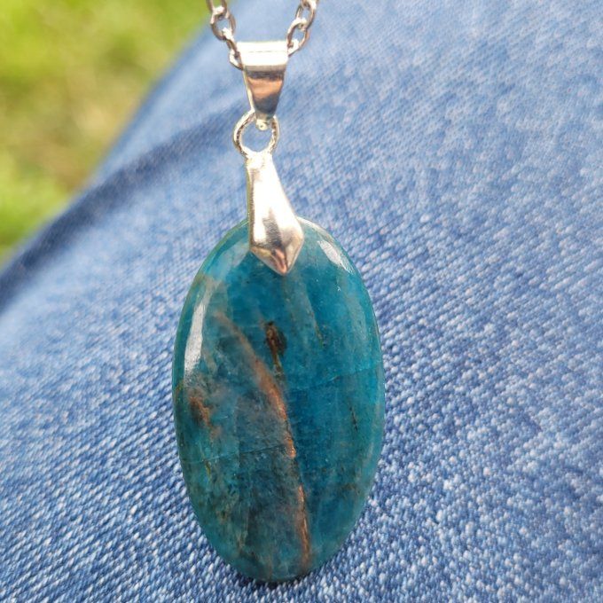 Pendentif Apatite bleue