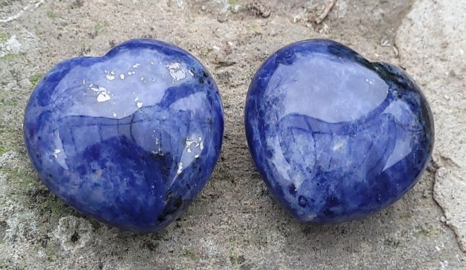 Coeur en Sodalite 40mm