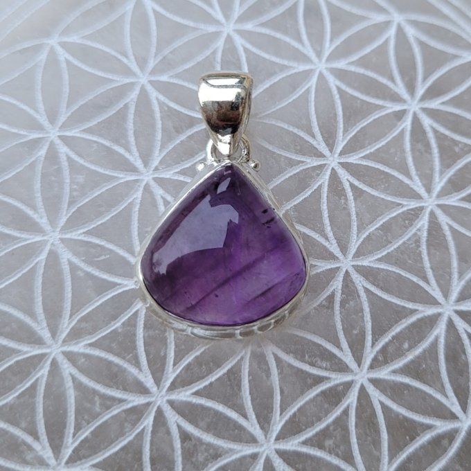 Pendentif en Argent et Améthyste 