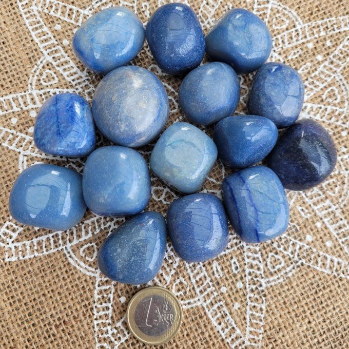 Pierres roulées Aventurine bleue 40-60 grammes 