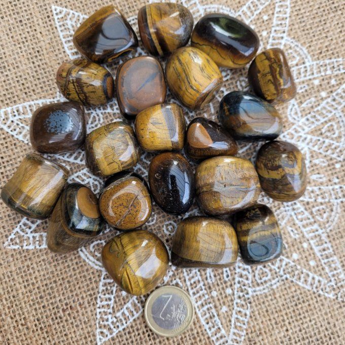 Pierre Roulée Oeil de tigre 40-60 grammes 