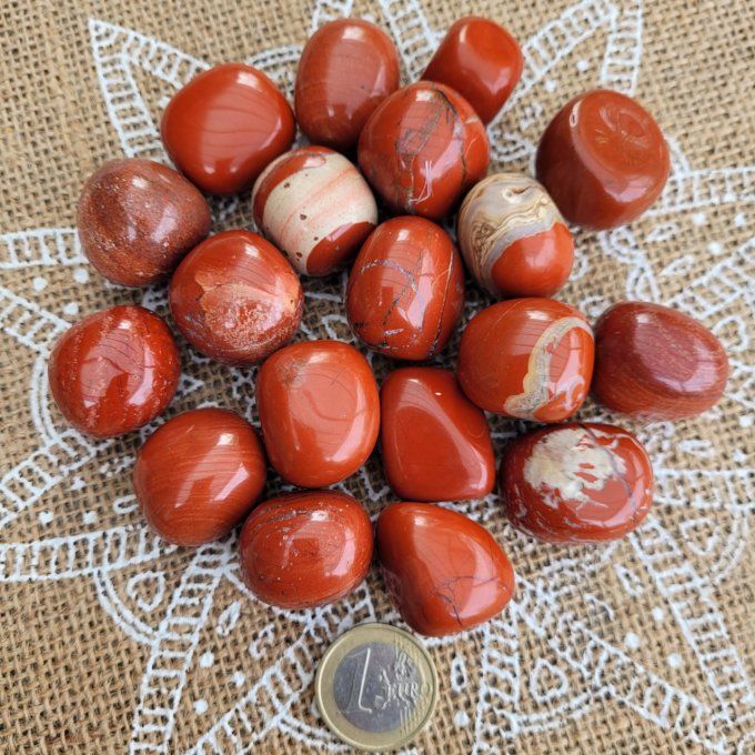 Pierres Roulées Jaspe rouge 20-30 grammes