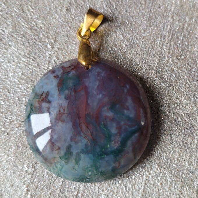 Pendentif agate mousse