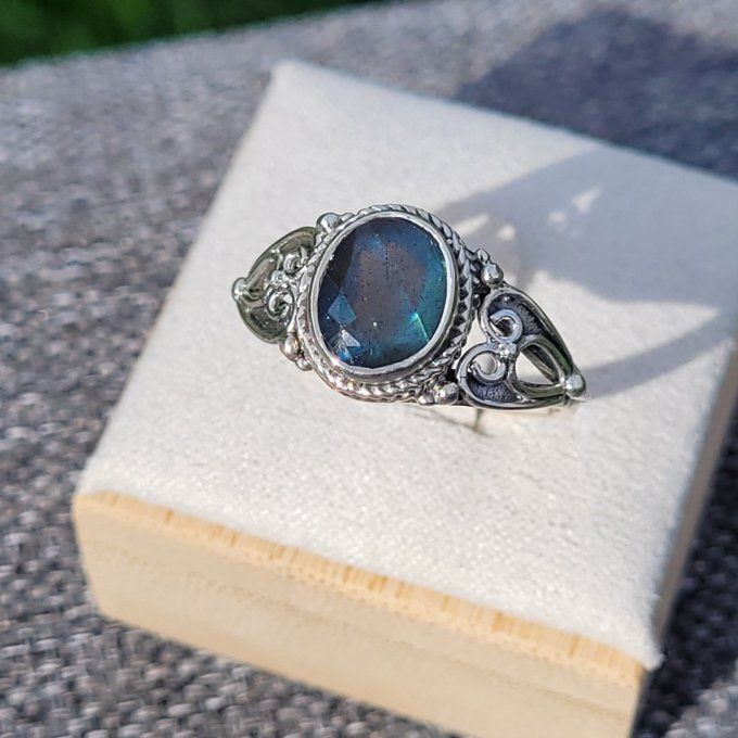 Bague en Labradorite et argent 925 Taille 59