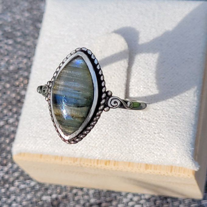 Bague en Labradorite et argent 925