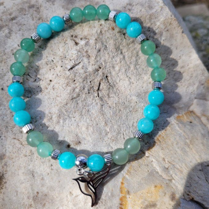 Bracelet Amazonite et Aventurine verte