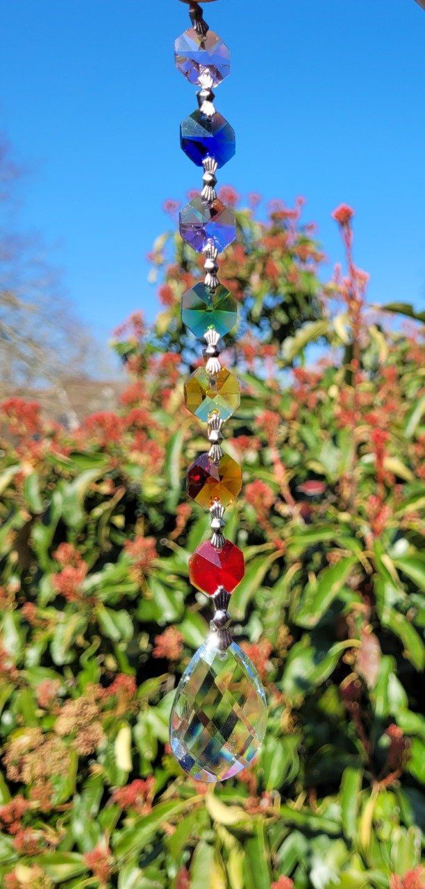 Graine Amrita en cristal attrape soleil 7 chakras - Coralie-shop