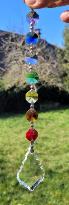 symbole d'harmonie en cristal attrape soleil 7 chakras