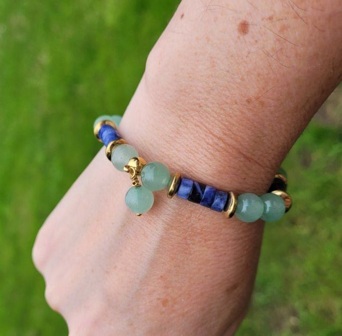 Bracelet hypersensibilité et motivation (Aventurine verte et Sodalite)