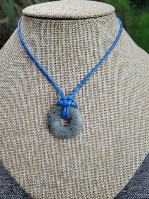 Pendentif donut en Labradorite