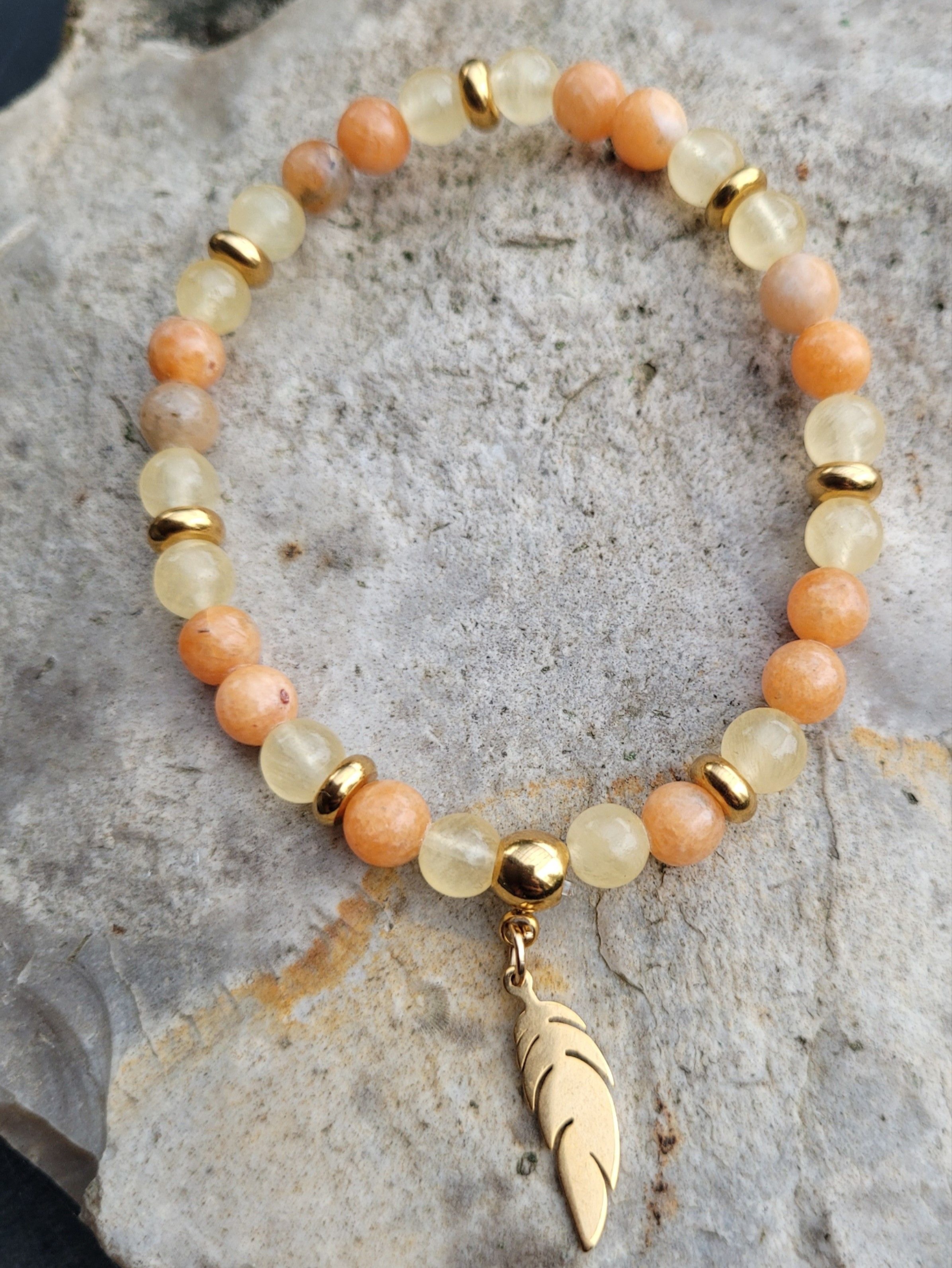 Calcite jaune et Calcite orange