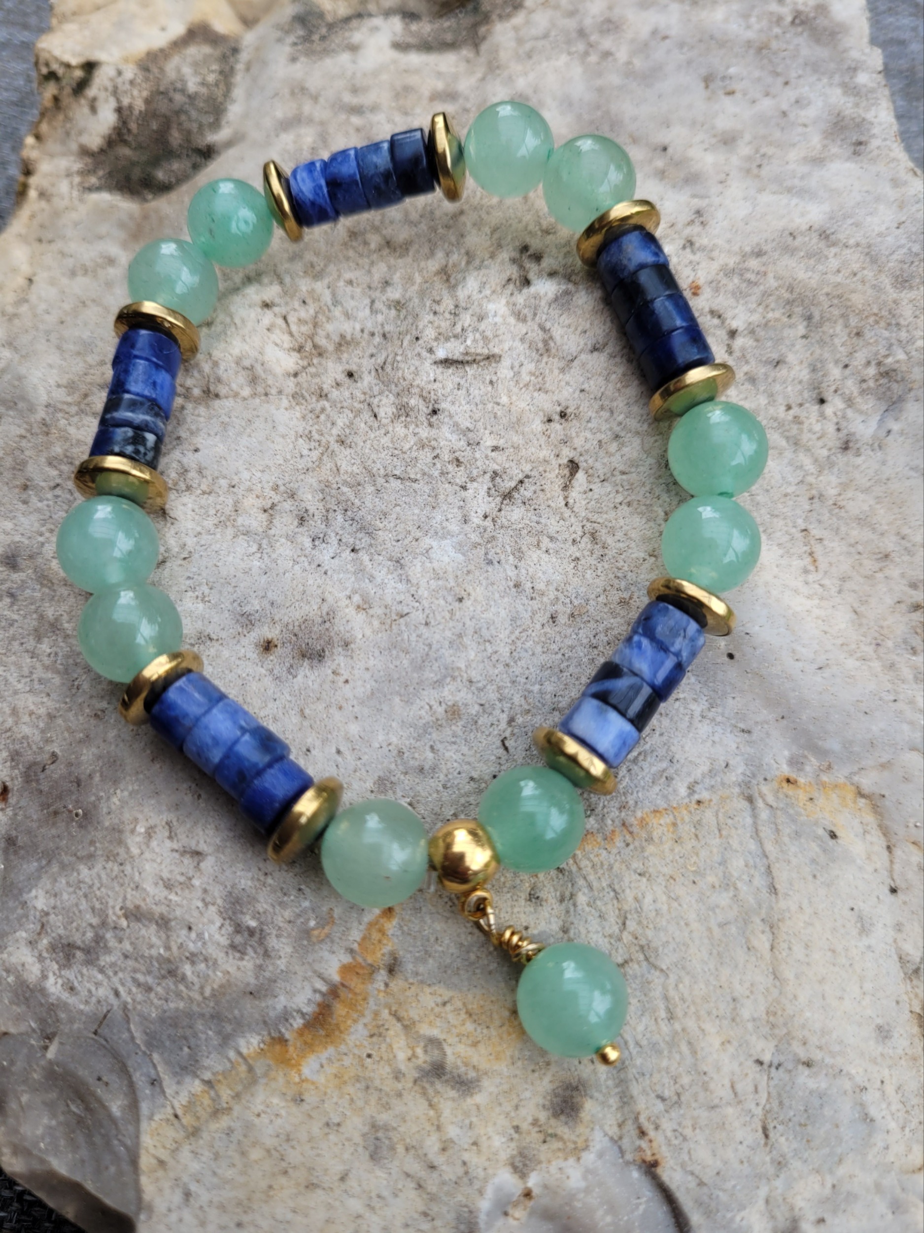 Aventurine verte et Sodalite